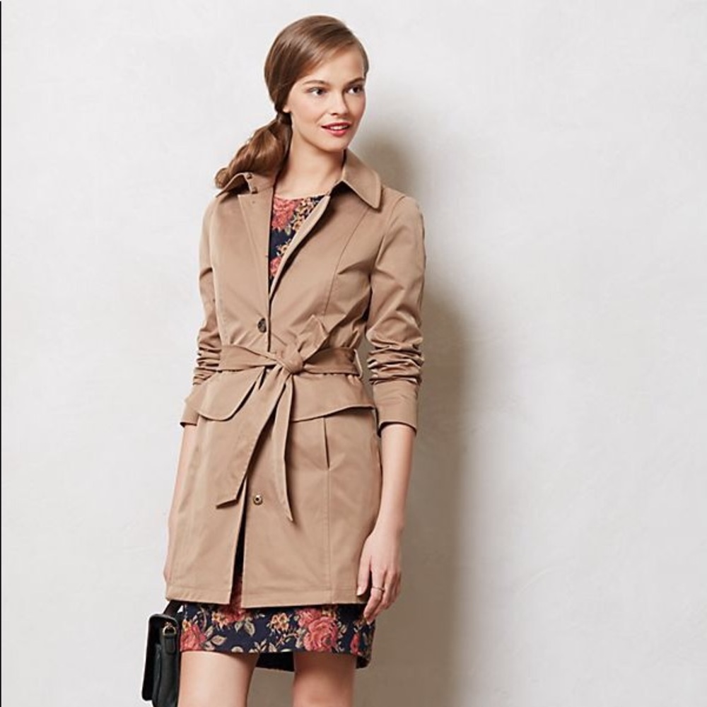 Anthropologie Tracy Reese peplum trench coat